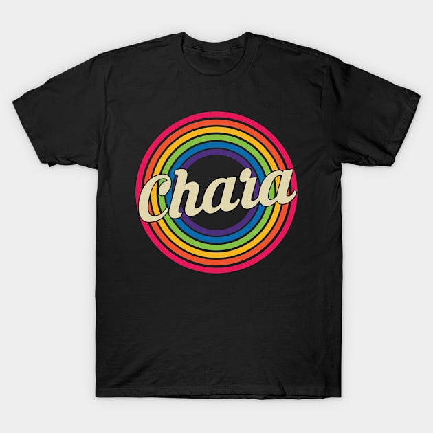 Chara - Retro Rainbow Style T-Shirt by MaydenArt